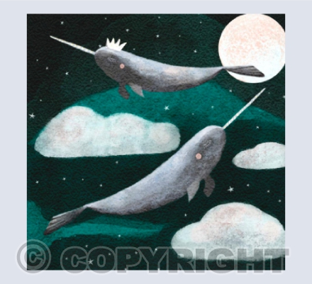 Narwhal greeting card