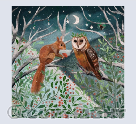 Owl and squirrel yule