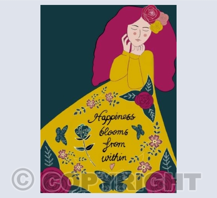 Happiness blooms from within