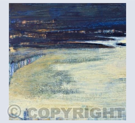 By the beach huts