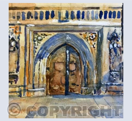 Bath Abbey West Front Door