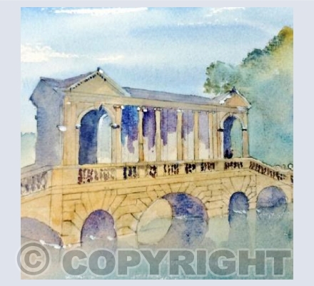 Pallladian Bridge at Prior Park Bath at dawn