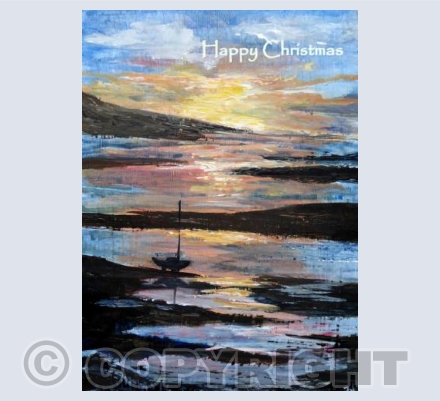 Christmas Sunset River Exe