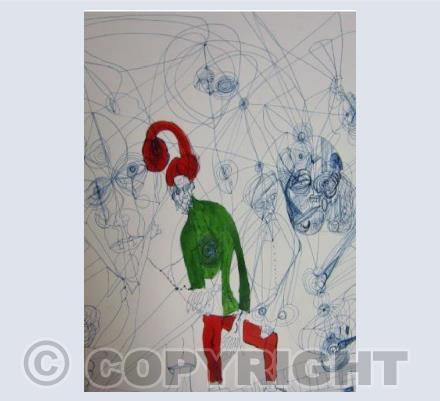 Red & Green Figure