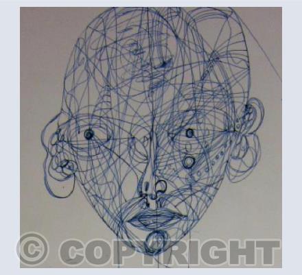 Drawing the Line - Face detail