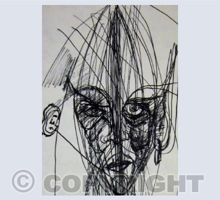 Face 1 black ink