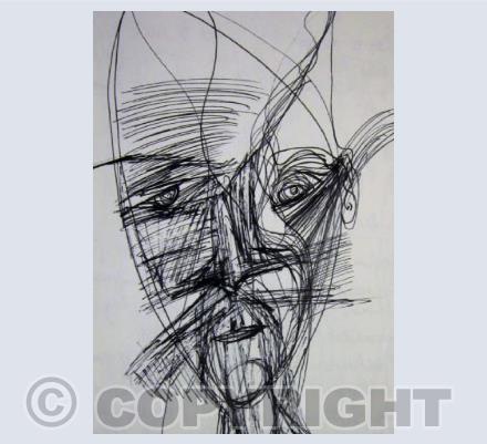 Face 3 black ink