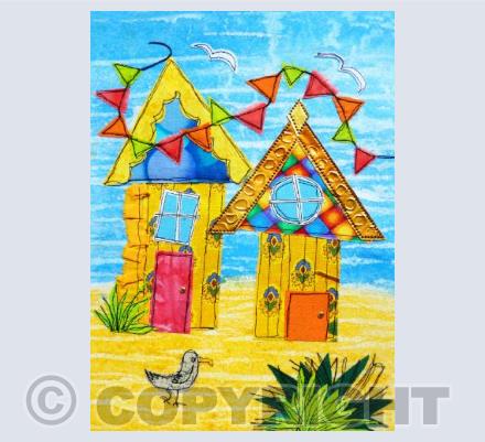 Two beach huts
