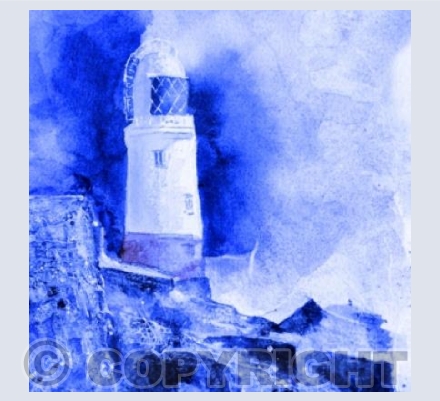 Blue Portland Bill Lighthouse