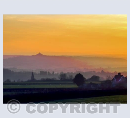 View of Avalon from the Mendip Hills