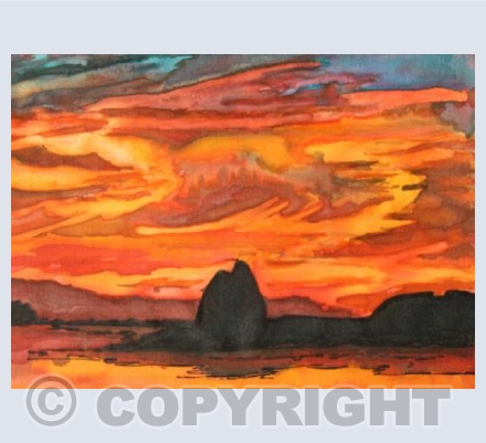 Sunset from St Helens Pool 1