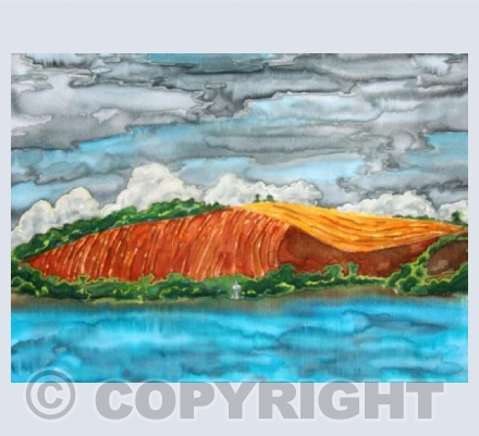Red and gold landscape near Salcombe