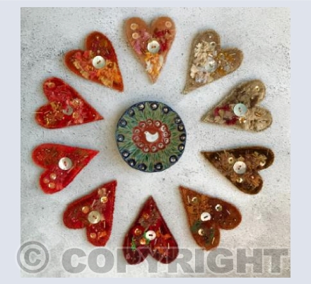 Orange hearts
