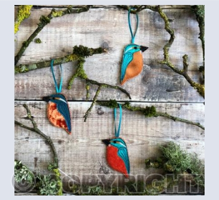 Hanging kingfishers