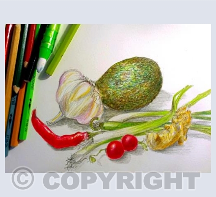 Avocado Pear & Pencils