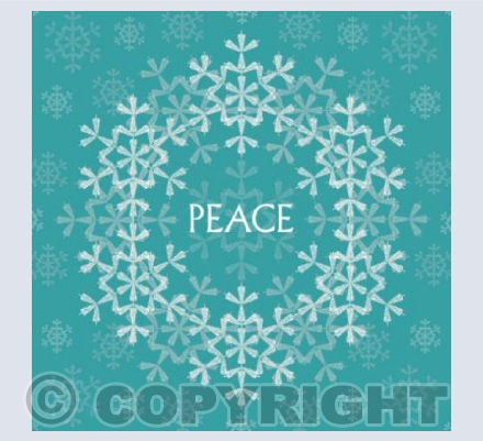 Peace: A Delicate Wreath of Snowflakes 