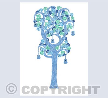 Blue Guitar Tree