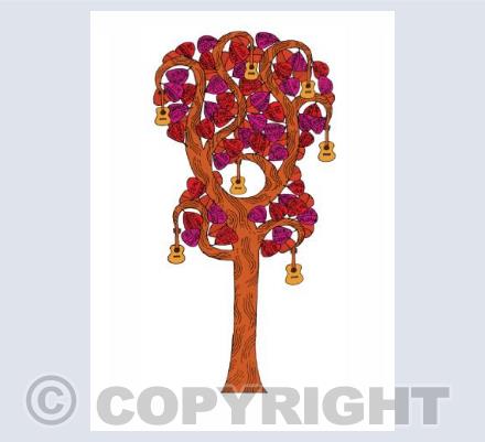 Red Guitar Tree