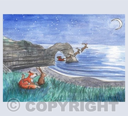 Santa through the door