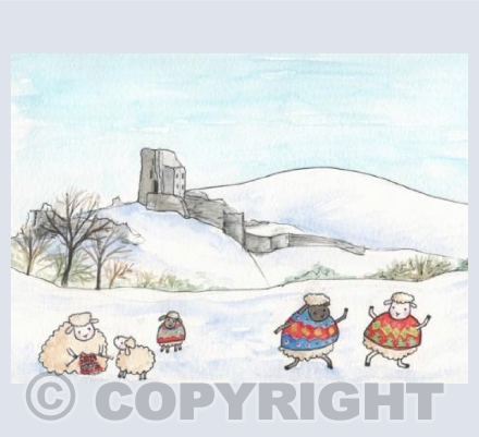 Christmas sheep knitting