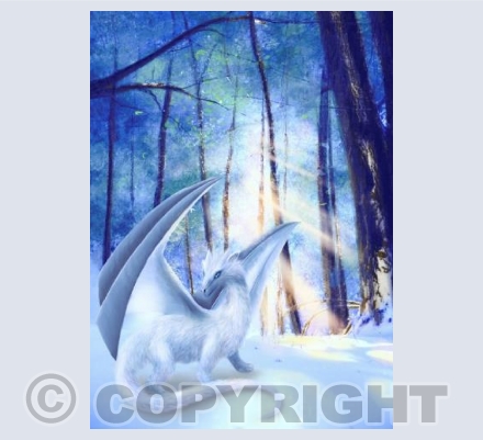 Winter dragon card