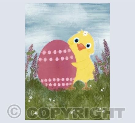 Easter Chick with egg 