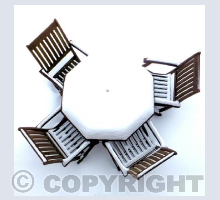 Table and chairs
