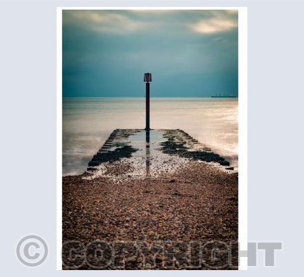 Grey skies over Weymouth beach