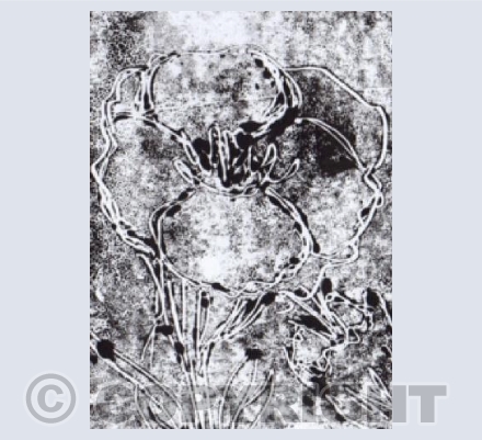 Mono print flower