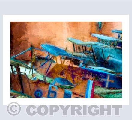 Model Plane Abstract Gold