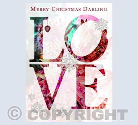 Love Christmas Card Darling