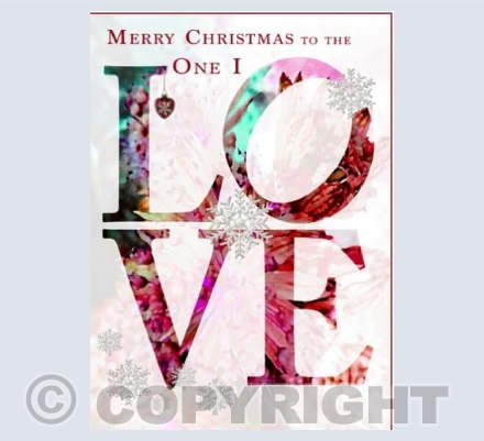 Love Christmas Card One I Love