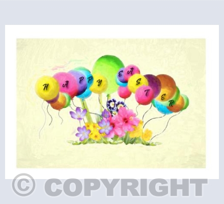 Balloons Happy Easter