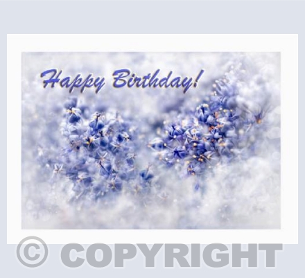 Blue through the Clouds  - Happy Birthday