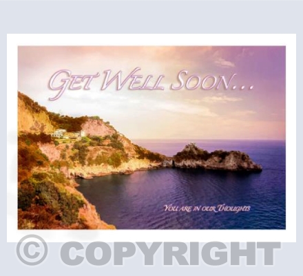 Purple Coast Get Well Card