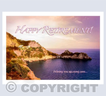 Purple Coast Retirement Card