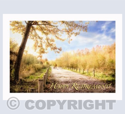 Sunlit Walk Retirement Card