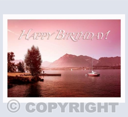 Rose Dawn Birthday Card