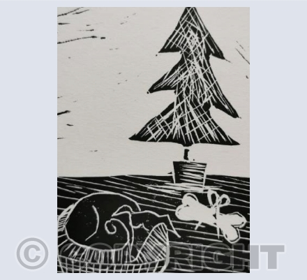 Wake Up Sleepy Whippet It's Christmas