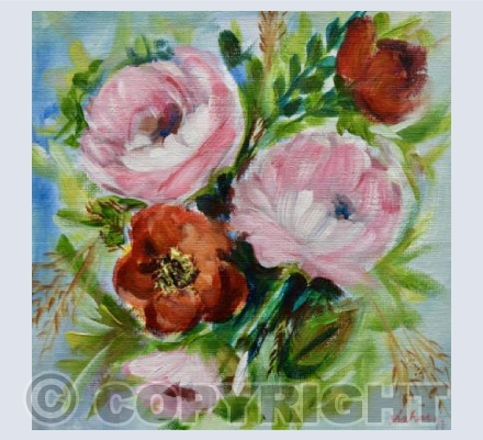 Pink chrysanthemums
