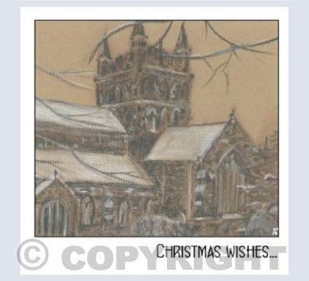 Wimborne Minster in the Snow