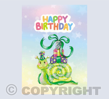Snail Birthday Card