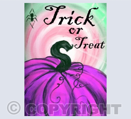 T or T halooween purple pumpkin 
