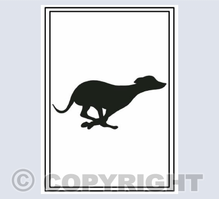 Solid running greyhound*