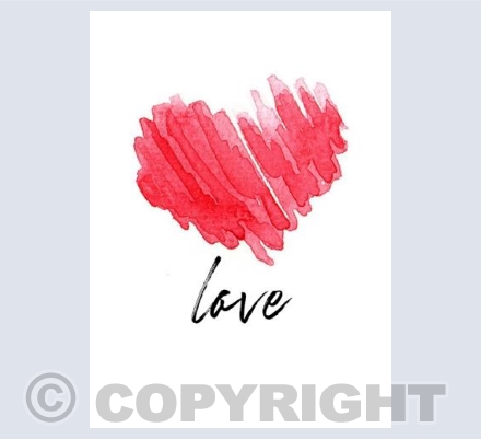 VAL001 Single Red Heart