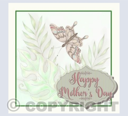Mothers day green butterfly 