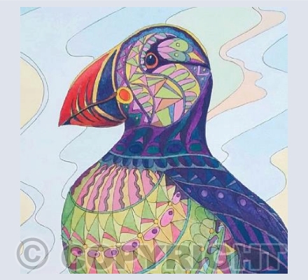 Patterned Puffin