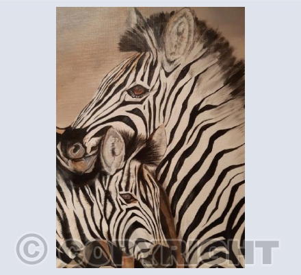 Zebra Mother and Baby