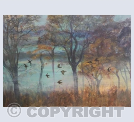 Misty morning,Autumn
