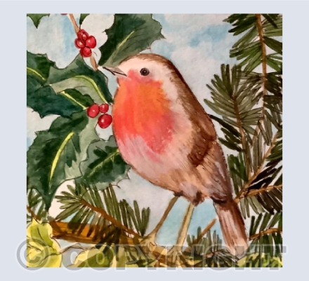 Watercolour Robin